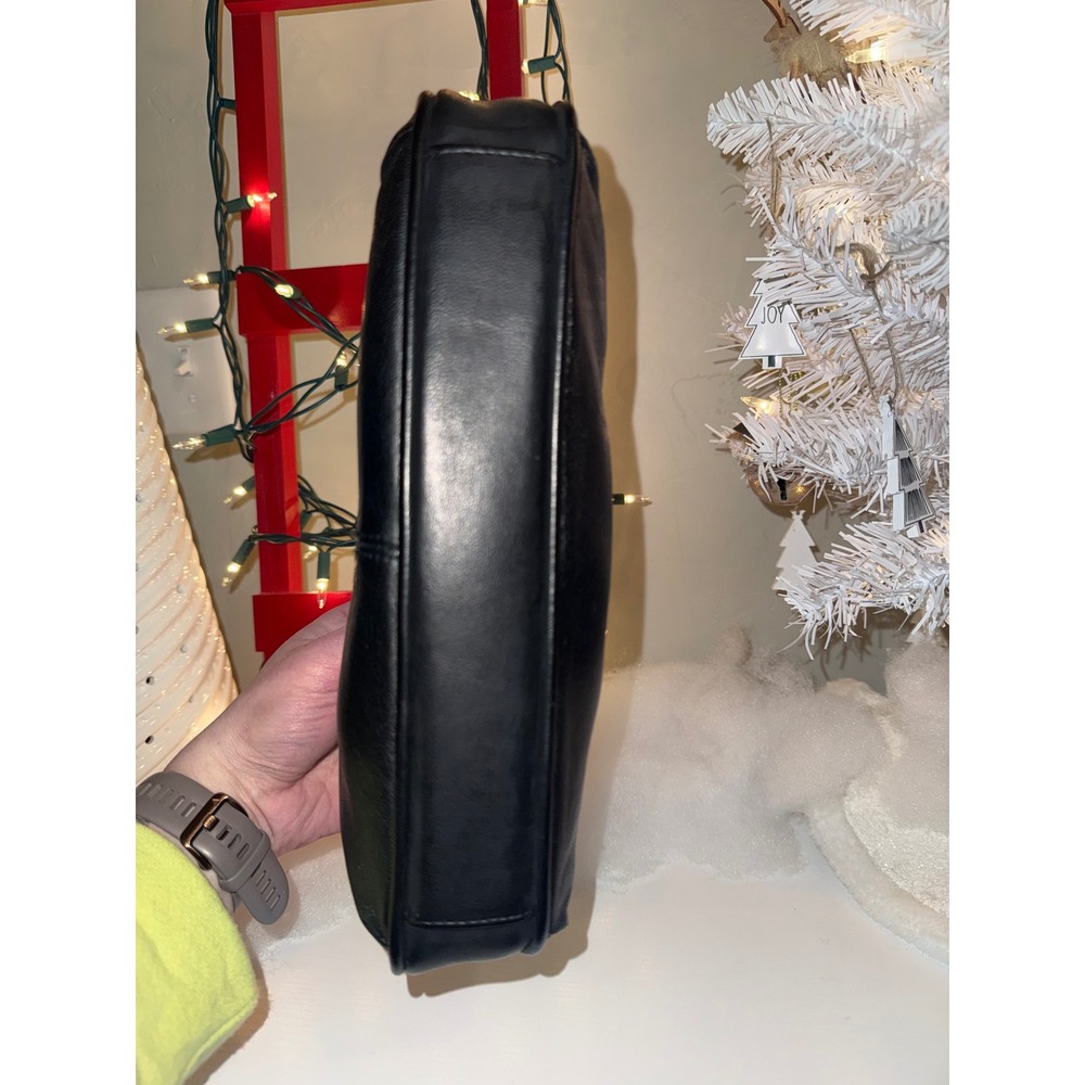 Worthington Black Lambskin Leather Clutch Purse Evening Bag Wristlet - Picture 6 of 11